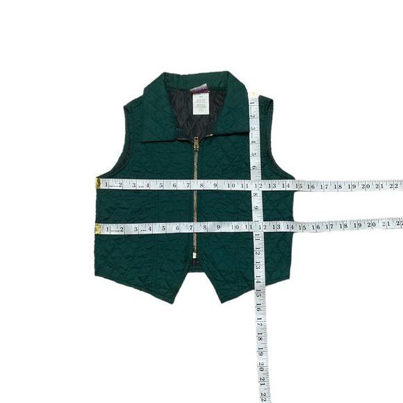 Vintage Sister Be Cool Quilted Vest Green Girls 8 Full Zip 90’s Top - Picture 3 of 9